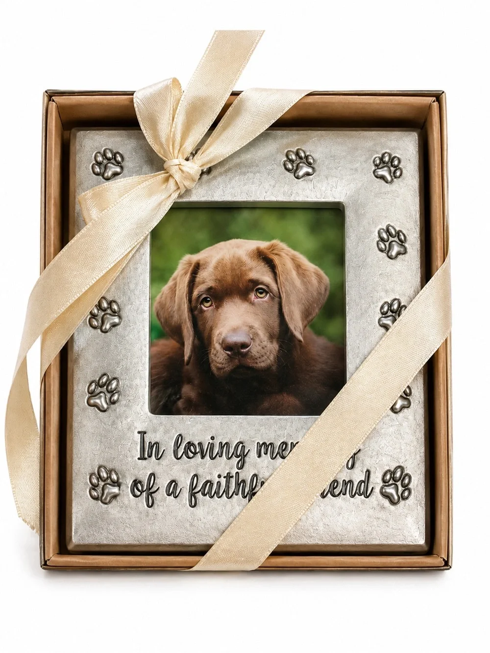 Pet Memorial Picture Frame “In Loving Memory of a Faithful Friend”
